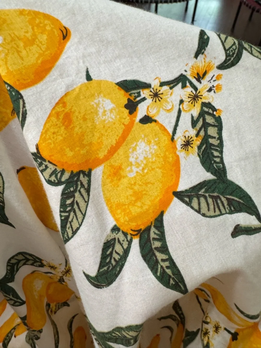 NY&C 100% Cotton Lemon Print Ruffle Midi Skirt Summer Citrus Feminine XXL - Picture 2 of 6
